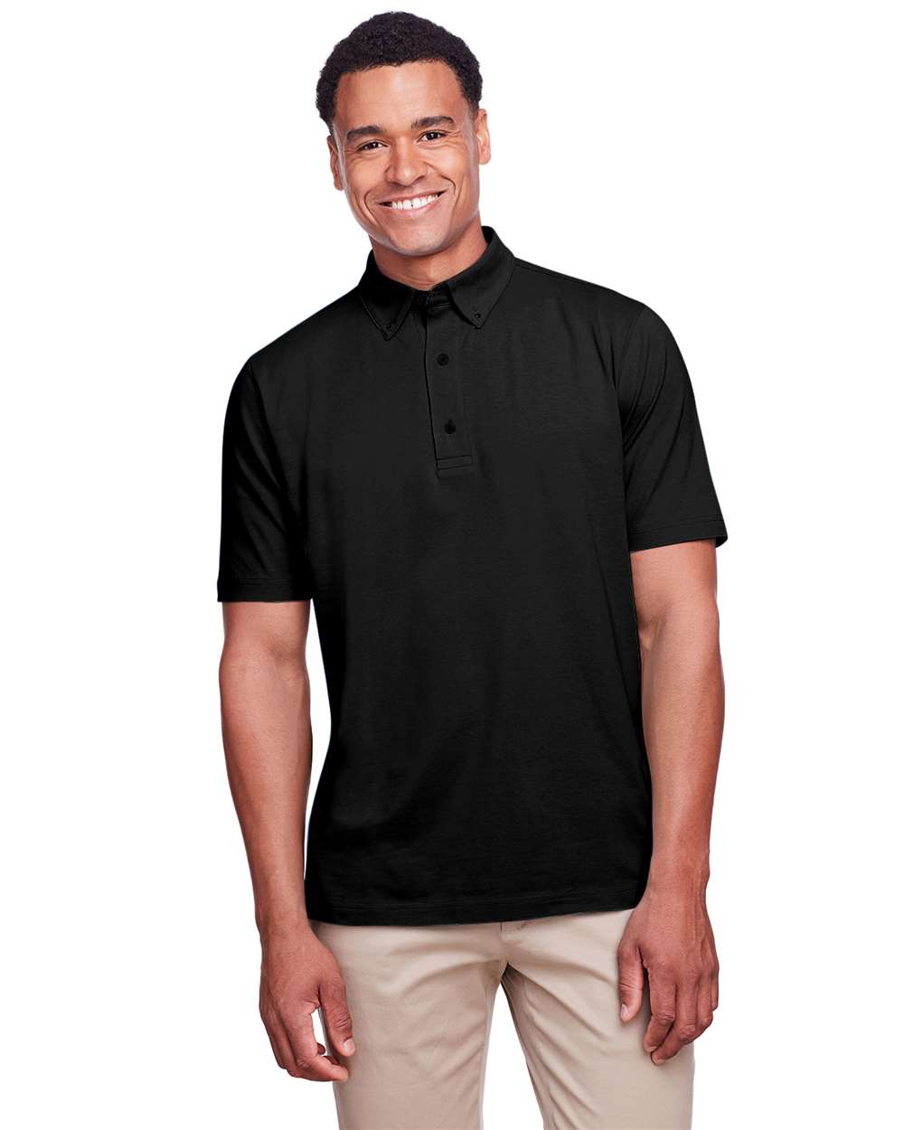 UltraClub-UC105-Men's Lakeshore Stretch Cotton Performance Polo - Image 3