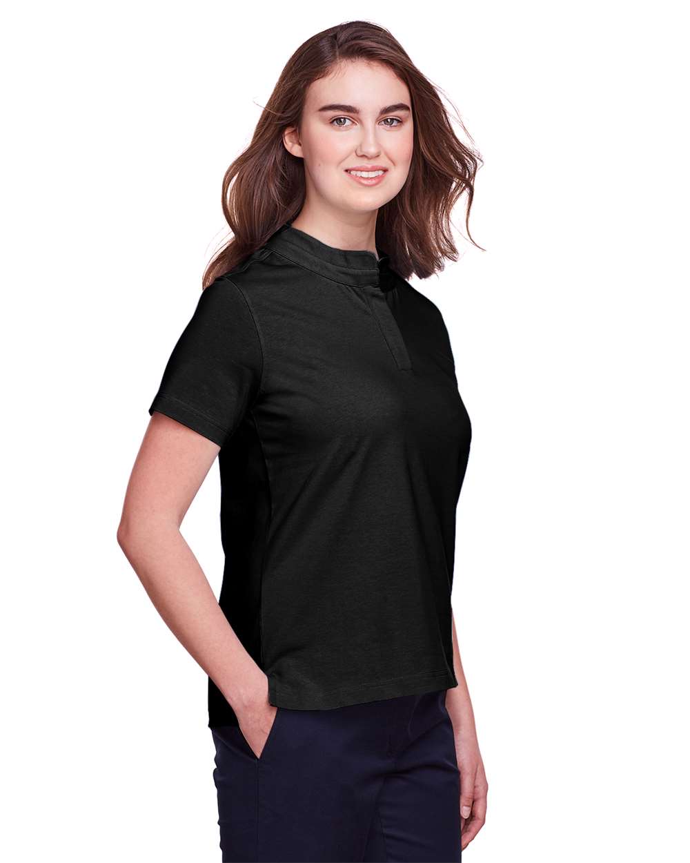 UltraClub-UC105W-Women's Lakeshore Stretch Cotton Performance Polo - Image 4