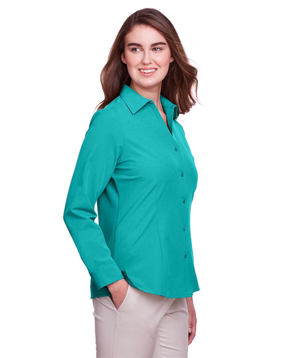 UltraClub-UC500W-Women's Bradley Performance Woven Shirt - Image 4