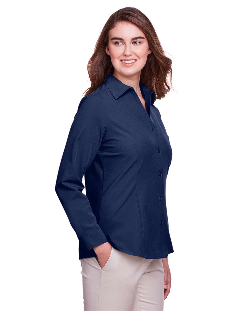 UltraClub-UC500W-Women's Bradley Performance Woven Shirt - Image 9