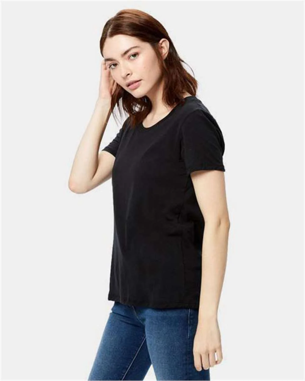 US Blanks-US115-Women's Loose Fit Boyfriend Tee - Image 2
