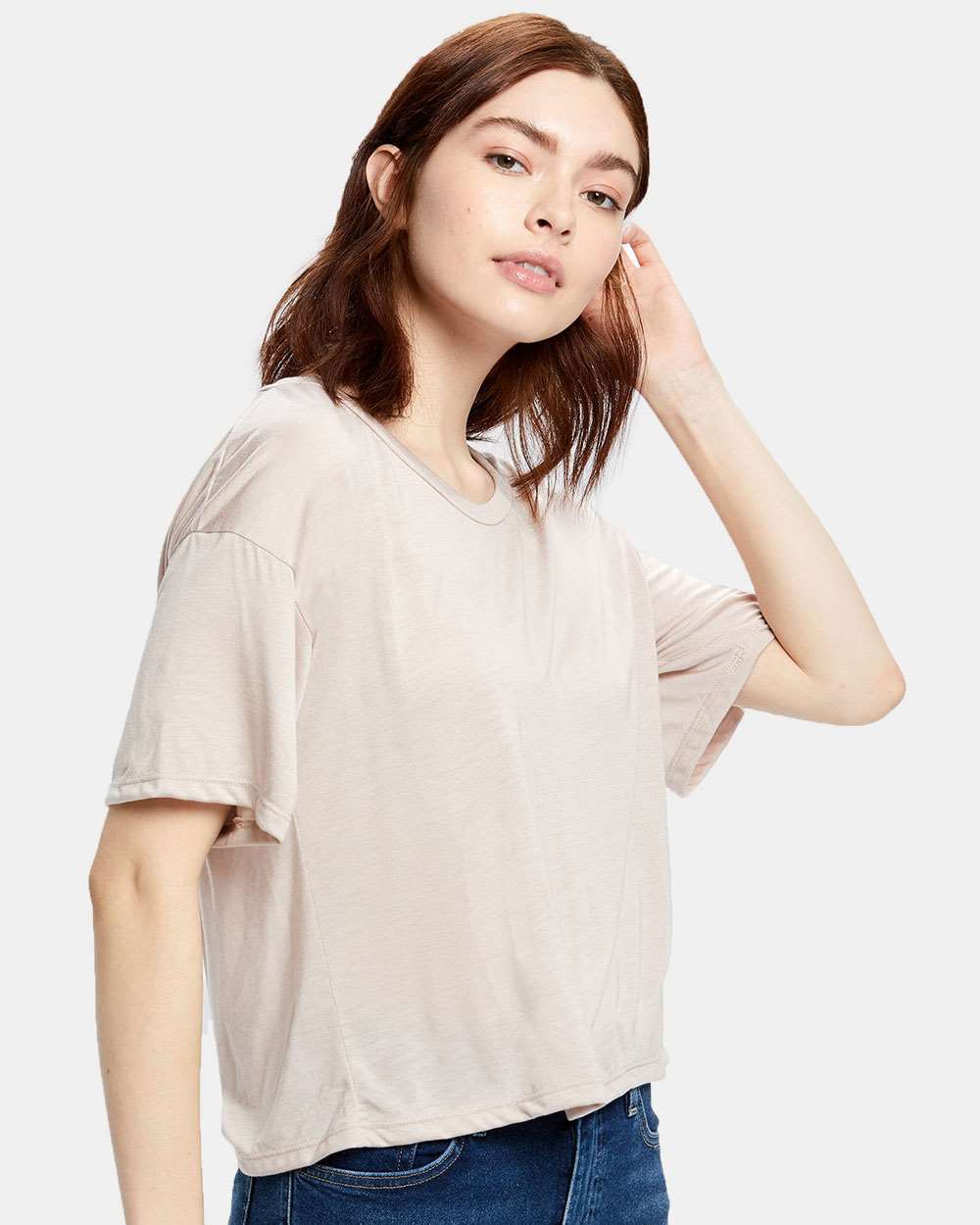 US Blanks-US309-Women's Boxy Open Neck Tee - Image 5