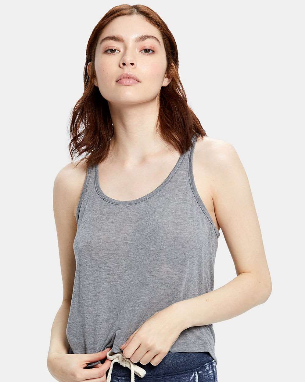 US Blanks-US510-Women's Sheer Cropped Racer Tank Top - Image 2
