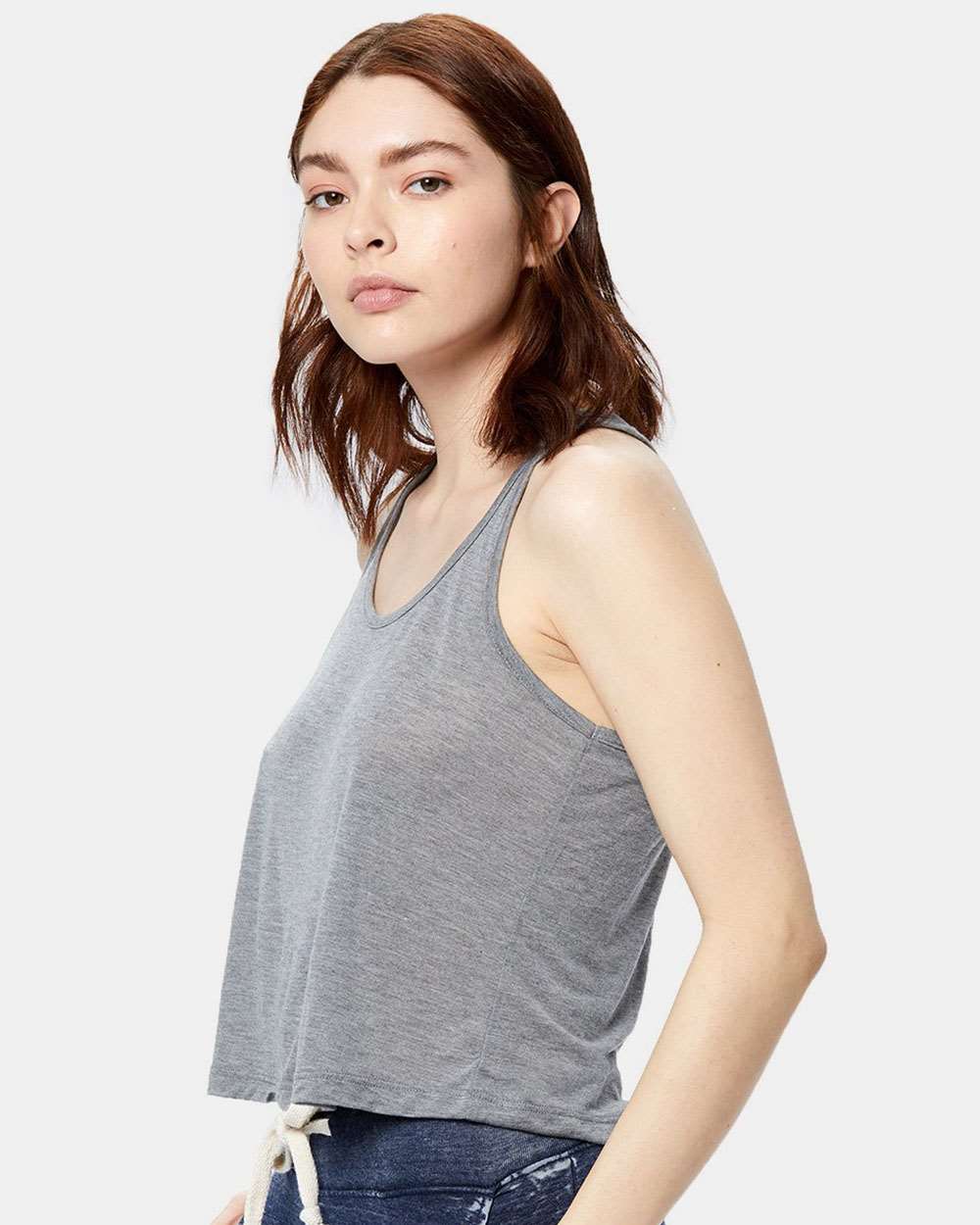 US Blanks-US510-Women's Sheer Cropped Racer Tank Top - Image 3