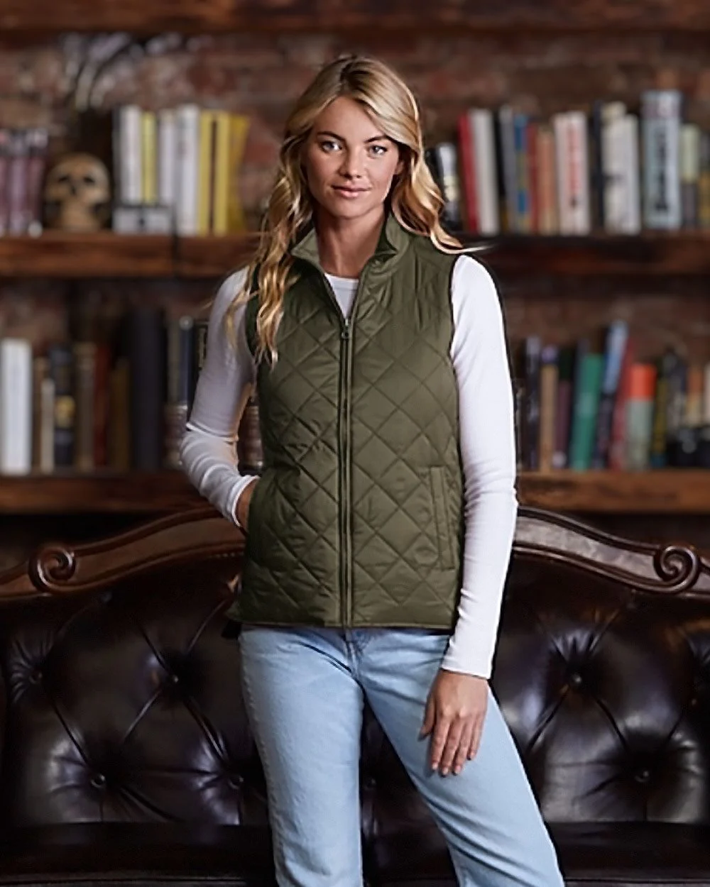 Weatherproof-W207359-Women's Vintage Diamond Quilted Vest - Image 4
