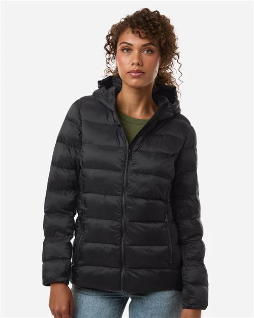 Weatherproof-W26715-Women's Lightweight Poly-filled Hooded Puffer Jacket - Image 2