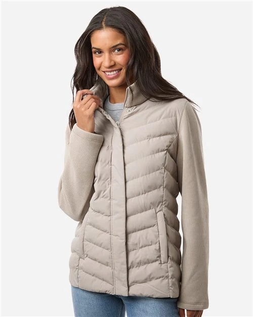 Weatherproof-W26719-Women's Mixed Media Chevron Jacket - Image 2