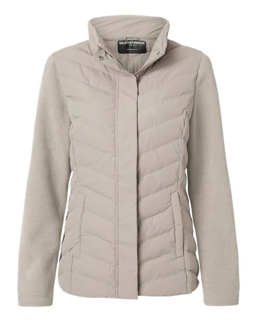 Weatherproof-W26719-Women's Mixed Media Chevron Jacket - Image 3
