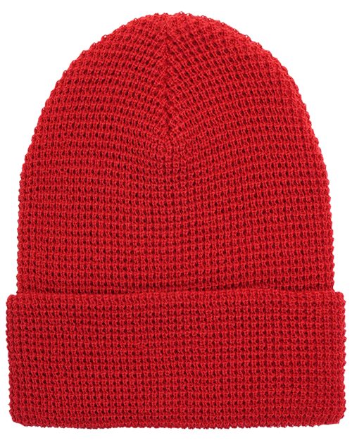 YP Classics-2501KC-Waffle Cuffed Knit Beanie - Image 2
