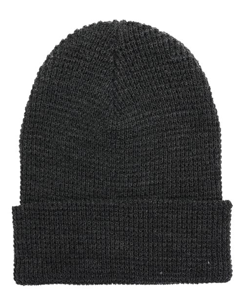 YP Classics-2501KC-Waffle Cuffed Knit Beanie - Image 3