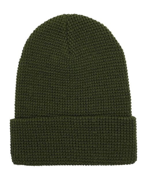 YP Classics-2501KC-Waffle Cuffed Knit Beanie - Image 6